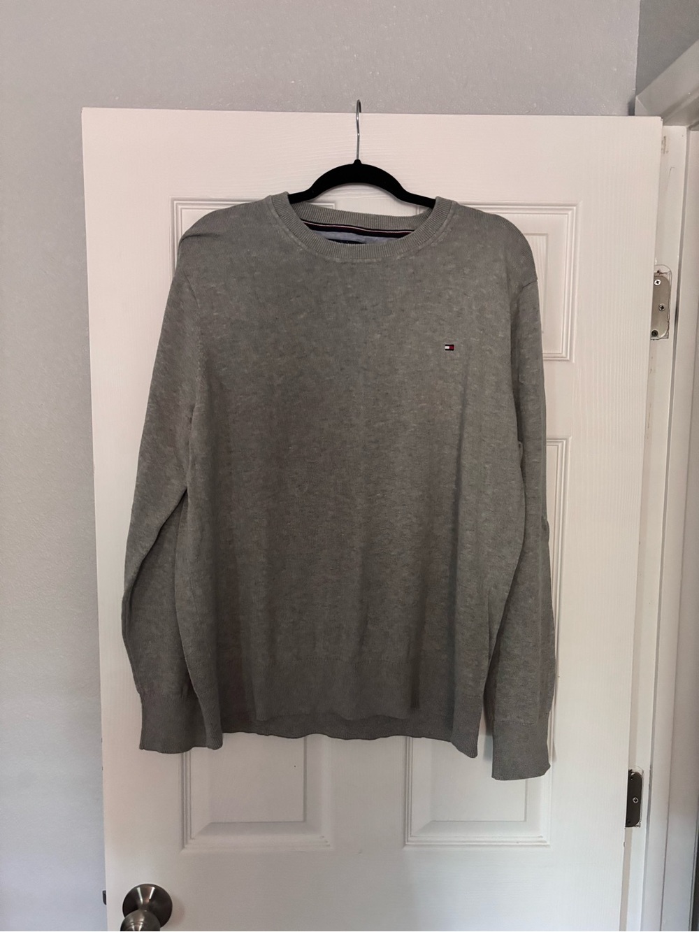 Tommy Hilfiger Pima Cotton Gray Crewneck Sweater